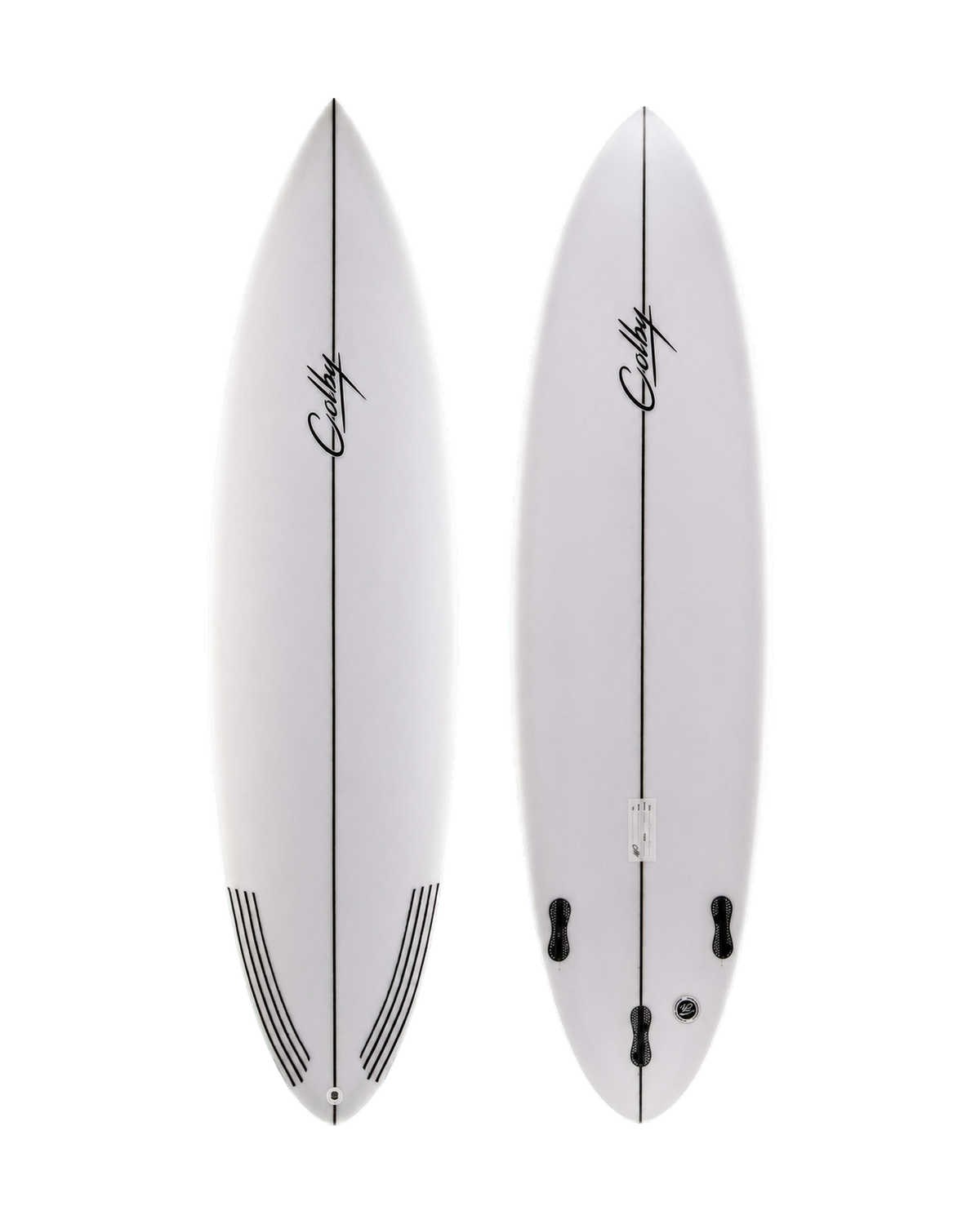 The Ampeg surfboard deck and underside