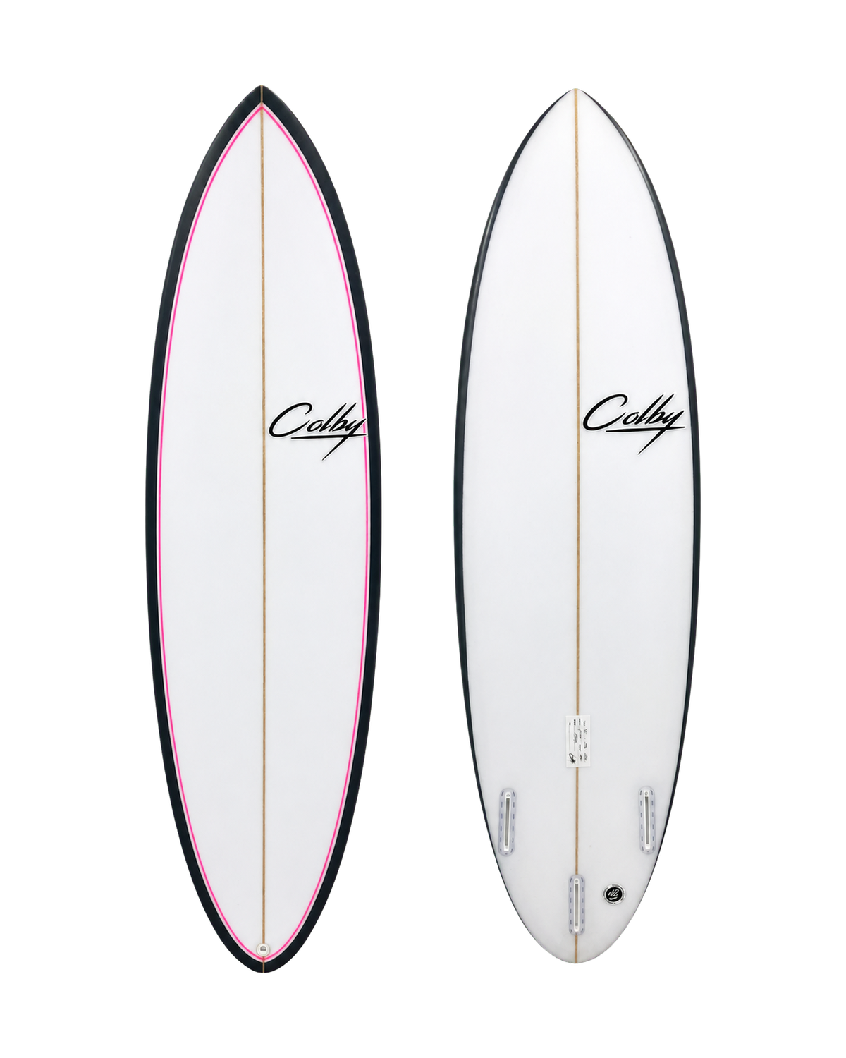 Crypto surfboard deck and underside