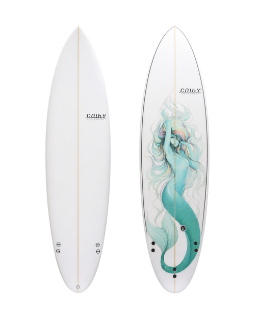 Grenade surfboard deck and underside