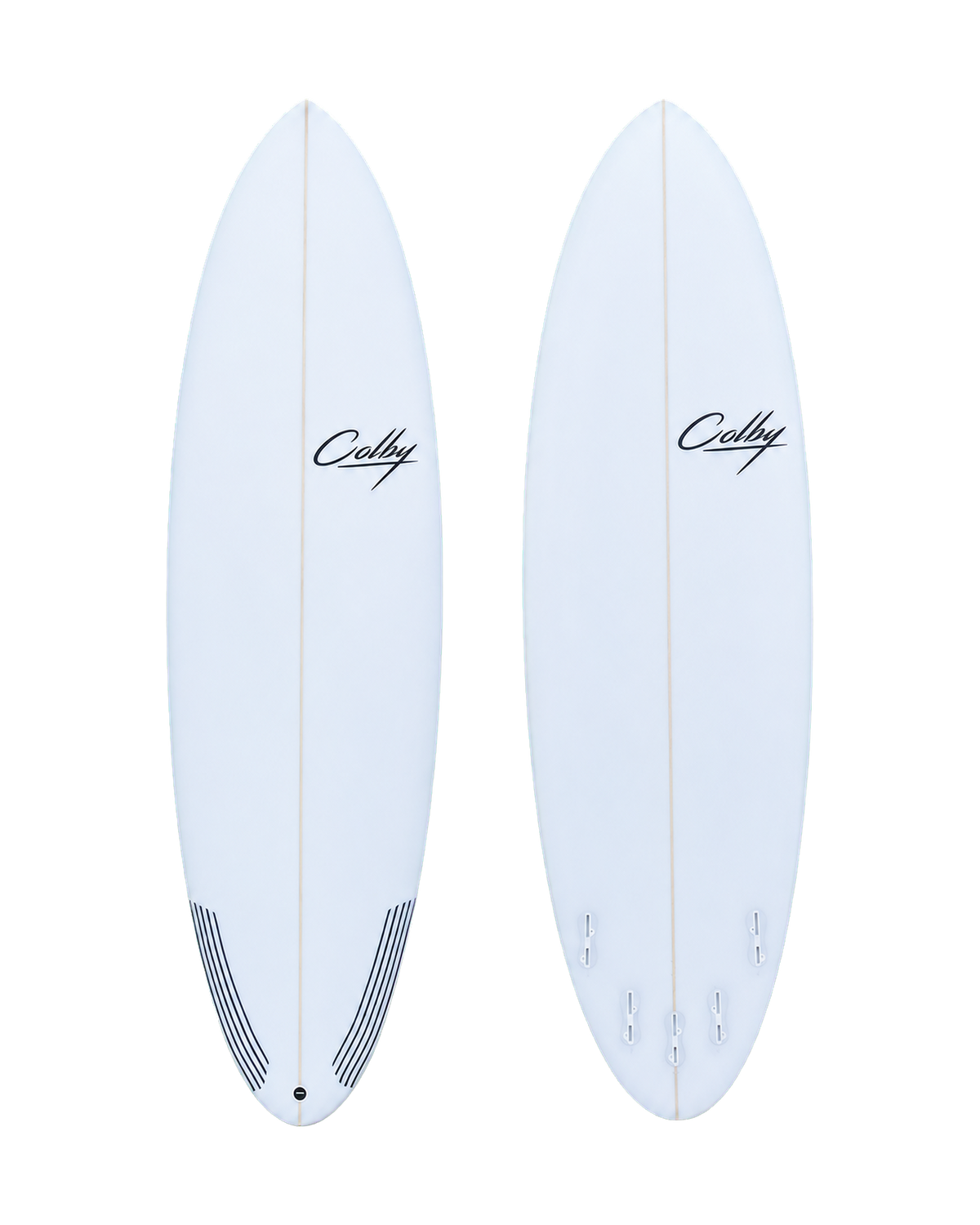 Krypto Twin surfboard deck and underside