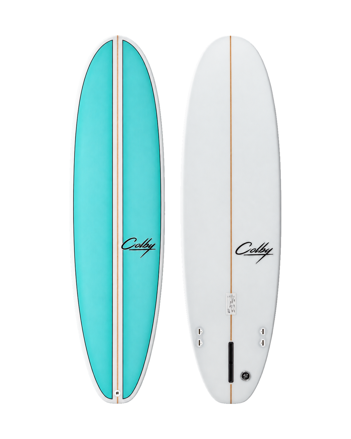 Mini Mal surfboard deck and underside