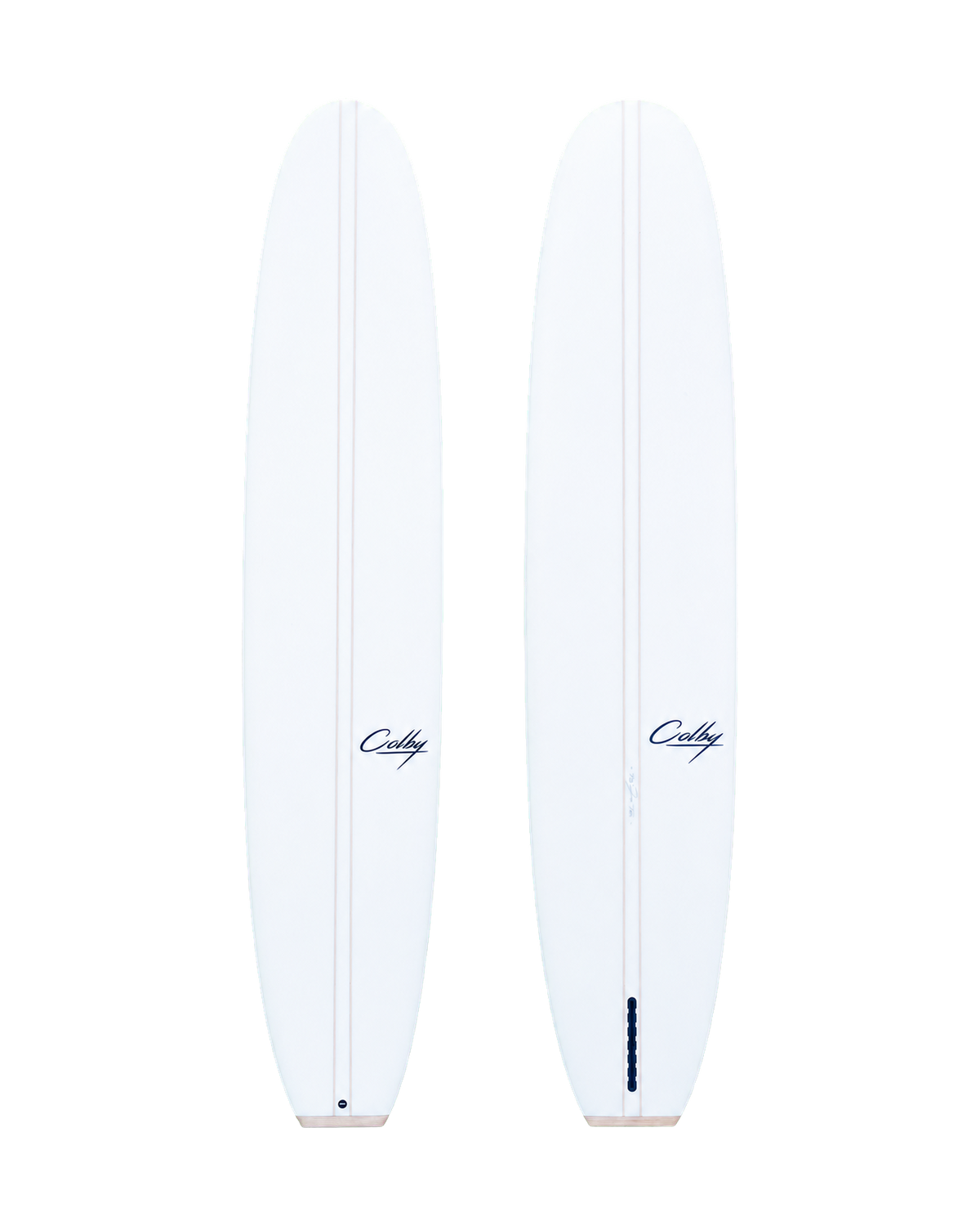 Pelican surfboard deck and underside
