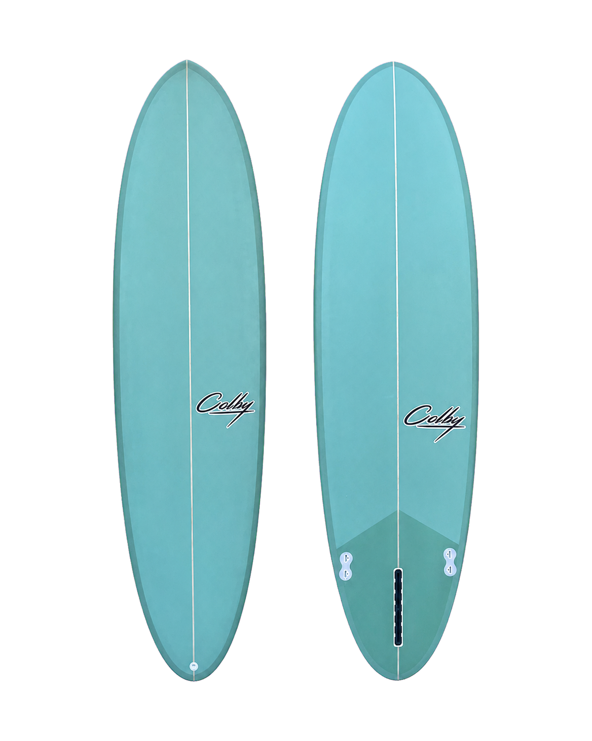 Performer Mid Length surfboard deck and underside