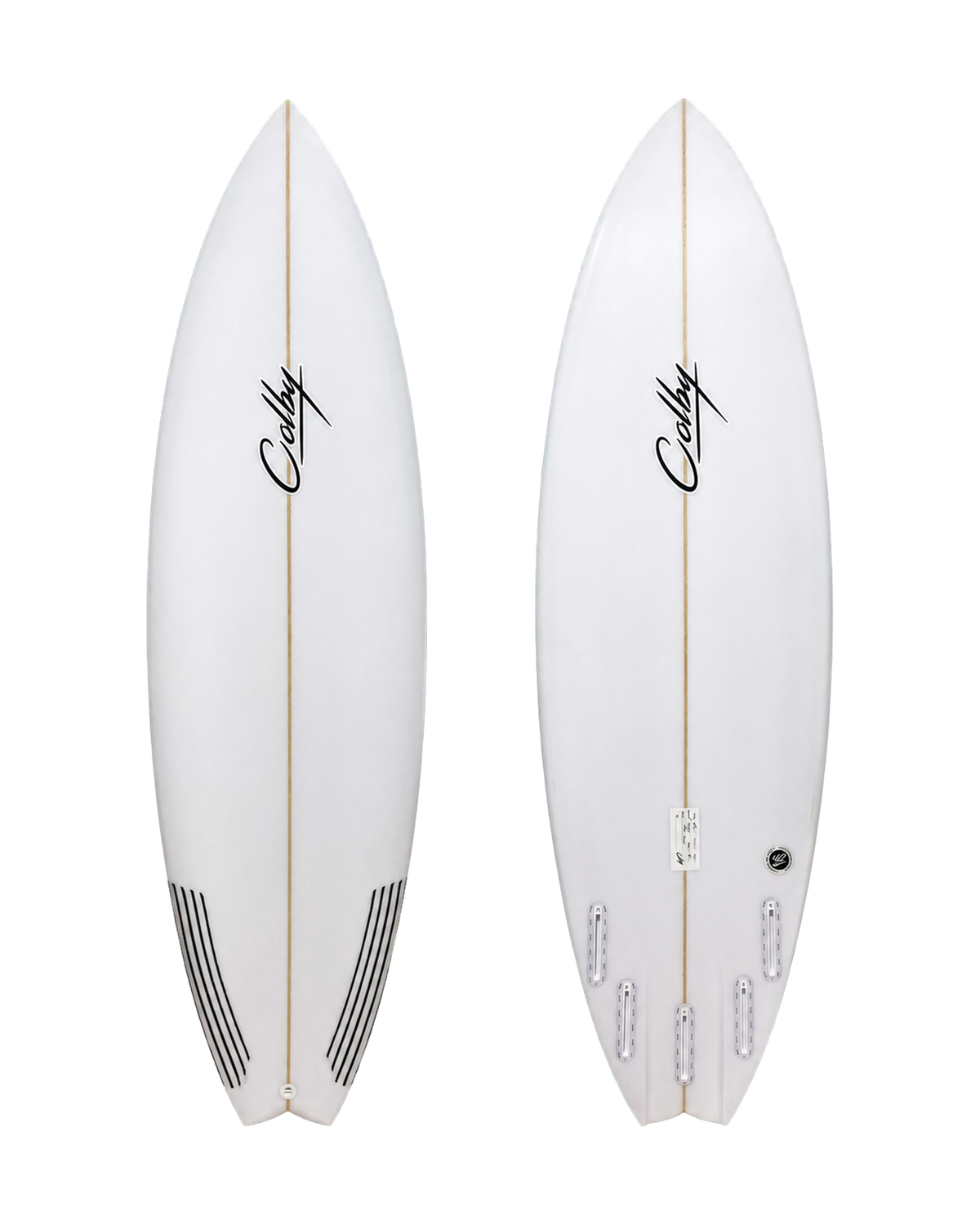Thin Lizzy surfboard deck and underside